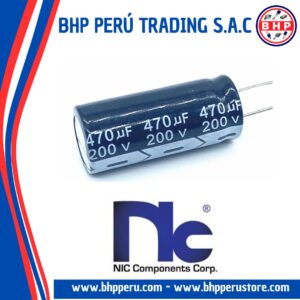 NRLM471M200V30X25F NIC COMPONENTS RADIAL 470UF - 200V. SNAP IN ( 30X25MM )