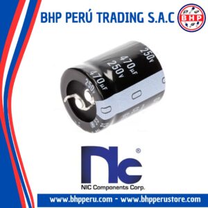 NRLM471M250V30X25F NIC COMPONENTS CONDENSADOR RADIAL 470UF - 250V. SNAP IN