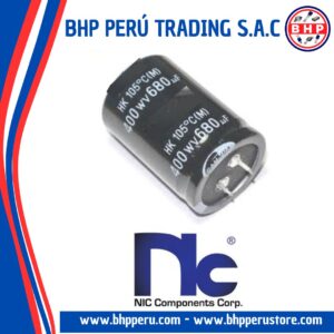 NRLPW681M400V35X45 NIC COMPONENTS CONDENSADOR  RADIAL 680UF - 400V. SNAP IN 105°C