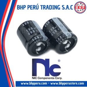 NRLRW181M450V30X30 NIC COMPONENTS CONDENSADOR  RADIAL 180UF - 450V. SNAP IN