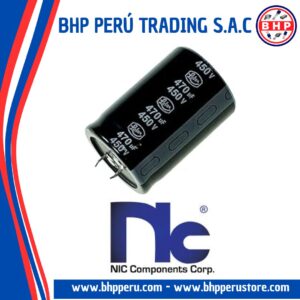 NRLUW471M450V35X40SF  NIC COMPONENTS CONDENSADOR RADIAL 470UF - 450V. 105°C SNAP IN