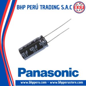 EEUFR1E821 PANASONIC CONDENSADOR ELECT. RADIAL DE 820UF - 25V. 20%