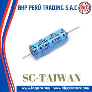 GHA25V47 SC-TAIWAN CONDENSADOR ELECT. AXIAL DE 47UF - 25V. 20%