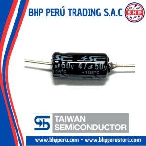 GHA50V47 SC-TAIWAN CONDENSADOR ELECT. AXIAL DE 47UF - 50V. 20%