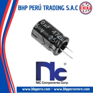 NRE-FL471M25V10X16F NIC COMPONENTS CONDENSADOR ELECT. RADIAL DE 470UF - 25V. 20% 105°C