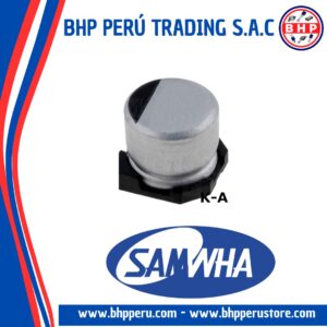 RC1C477M08010VR SAMWHA CONDENSADOR ELECT. SMD DE 470UF - 16V. 20% (08X10MM)