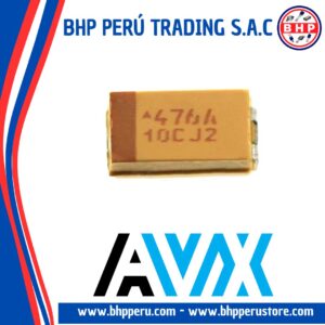 TAJA476K010RNJ AVX CAPACITOR TANTALUM SMD 47UF 10V 10% 3216