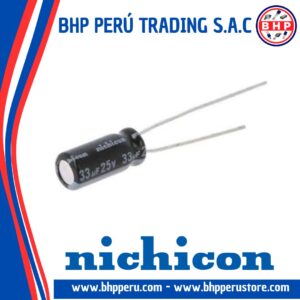 UVR1E330MDD1TD NICHICON CONDENSADOR ELECT. RADIAL DE 33UF - 25V. 20%
