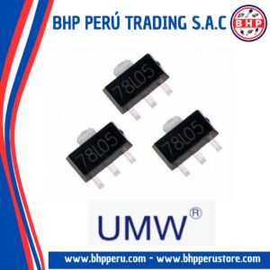 78L05 UMW  CIRCUITO INTEGRADO  LINEAR VOLTAGE REGULATOR POSITIVE 5V. 100MA SOT-89