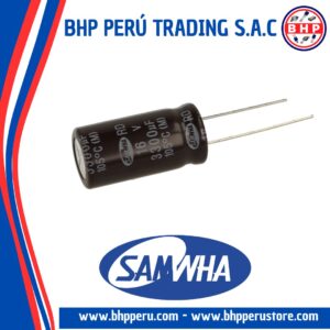 RD1C338M12025BB SAMWHA CONDENSADOR ELECT. RADIAL DE 3300UF - 16V. 20% 105°C