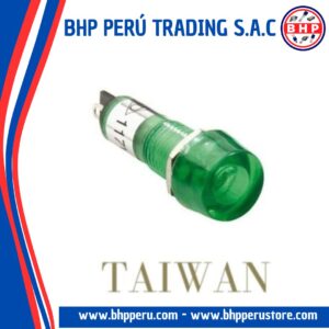 8007A-G TAIWAN  LAMPARA INDICADOR NEON 110VAC. Ø12MM. VERDE