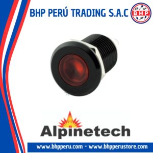 PLB12-R ALPINETECH LED METAL INDICATOR PILOT DASH 12V. 12MM. ROJO