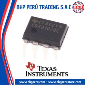 CD40107BE TEXAS INSTRUMENTS CIRCUITO INTEGRADO CMOS DUAL 2-INPUT NAND BUFFER/DRIVER DIP-8