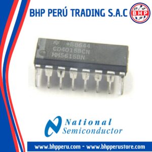 CD4015BCN NATIOTAL SEMICONDUCTOR  CIRCUITO INTEGRADO REGISTER STATIC DL 4-BIT DIP-16