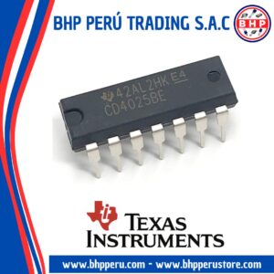 CD4025BE TEXAS INSTRUMENTS CIRCUITO INTEGRADO GATE NOR 3-CHANNEL 3-INPUT DIP-14