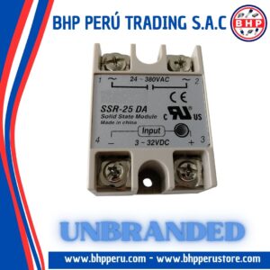 SSR-25DA UNBRANDED RELAY DE ESTADO SOLIDO LOAD: 25A, INPUT: 3-32VDC, OUTPUT: 24-380VAC