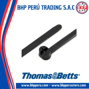 TY5232MX THOMAS & BETTS CABLE TIE BLACK POLYAMIDE (NYLON 6.6) FOR TEMPERATURES UP TO 105 DEGREES CELSIUS (221 F) PK OF 100