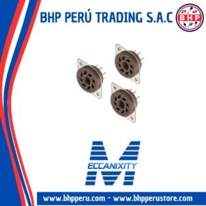 GZS8-F-PCB MECCANIXITY ZOCALO CERAMICO PARA VALVULA DE 8 PINES PARA PCB MARRON